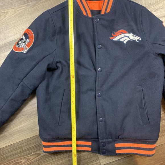 NFL Team Apparel Size L 14-16 Denver Broncos Coat Jacket Blue Youth - Picture 8 of 10